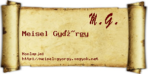 Meisel György névjegykártya