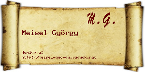 Meisel György névjegykártya
